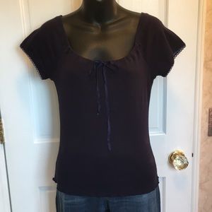 Short sleeve top by Velvet in navy